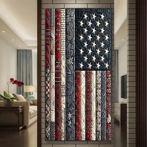 Artistic Star Flag Diamond Painting Kit, Mosaic Craft Set, Beginner Friendly 5D DIY Art Tool, Round Full Diamond Gemstone Decor Gift, Diamond Art Tools, Wall Art Painting