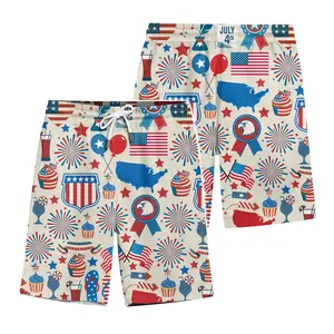 Vintage USA Flag Hawaiian Shorts - 4th of July Eagle Pattern