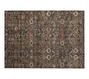 HomeRoots 2' X 3' Brown Tribal Washable Indoo r Outdoor Rug