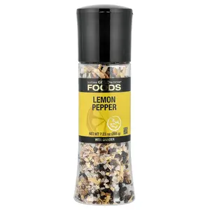 California Gold Nutrition Foods, Lemon Pepper with Grinder, 7.23 oz (205 g)