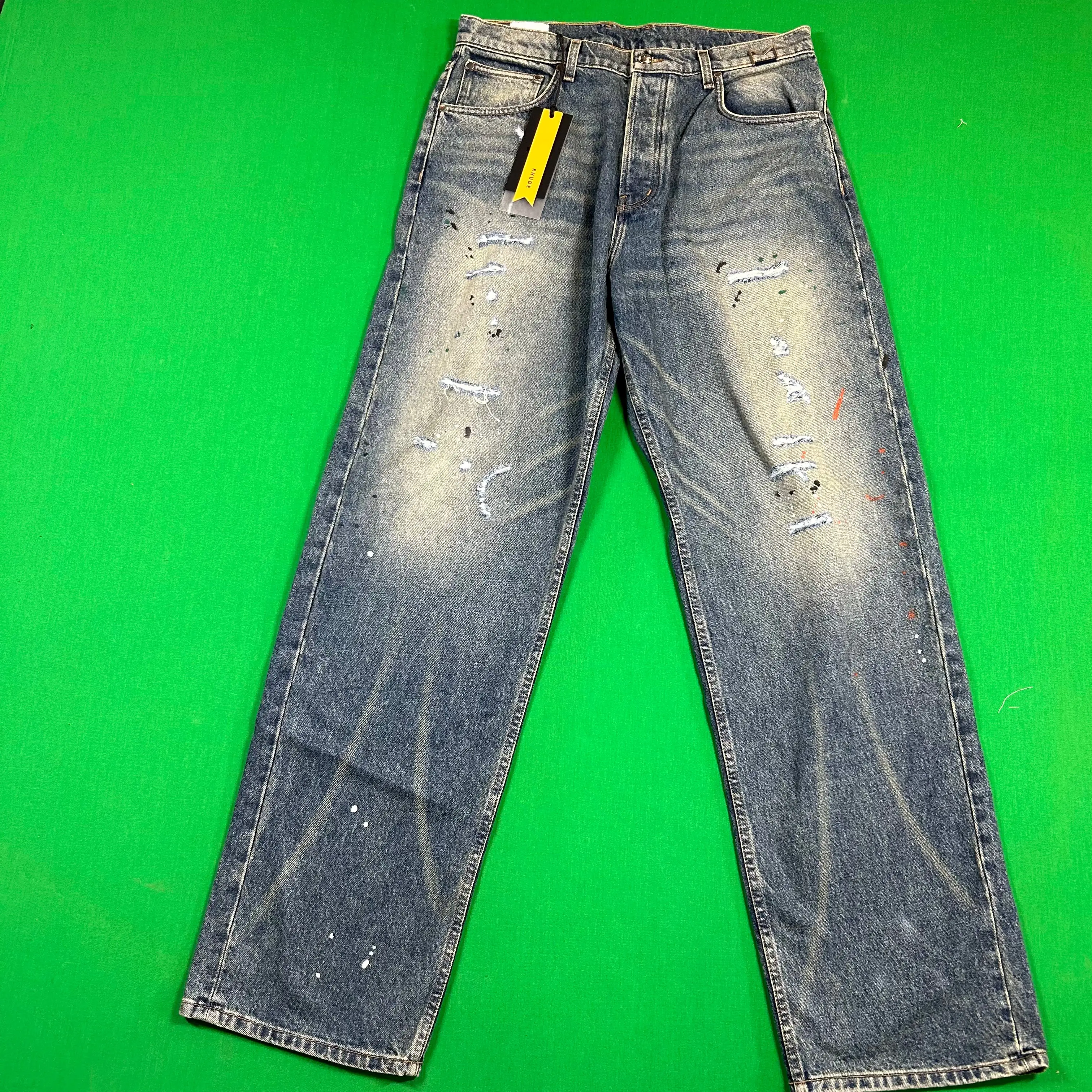 RHUDE Authentic Wide Leg Denim Indigo Jeans Mens Size 31 MSRP:$795.00