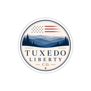 Tuxedo Liberty CO. Logo Sticker | Die-Cut Sticker, American Flag