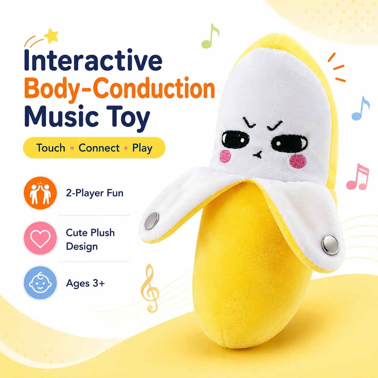 Fun Interactive Plush Banana | Singing & Dancing Kids Toy | Toddler Activity Game | Birthday & Party Gift for Ages 3+
