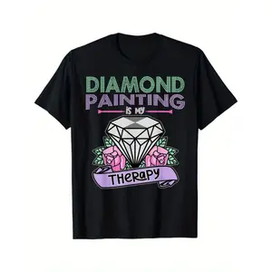 nice Diamond Painting Graphic Tee - "DIAMOND PAINTING is my Relax"