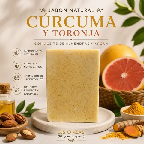 Zuiima Pink Grapefruit & Turmeric 3.50 oz soap, cleanser, bar, cleansing bar