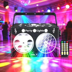 Party Lights DJ Lights Disco lights 3 in 1 Strobe stage lights Strobe lights Projection lights Effects Club lights Sound remote control activated Party Family Show Carnival bar Club Birthday KTV DJ Bar Karaoke Holiday decorative ambiance lights