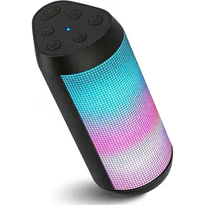 Speaker, Portable  Speaker with  Stereo Loud Sound, LED Lights, IPX4 Wateproof, 24H Playtime, TWS Pairing, BT5.3, Built-in Mic, for , Outdoor, Party, Travel, Gifts for Him, Her