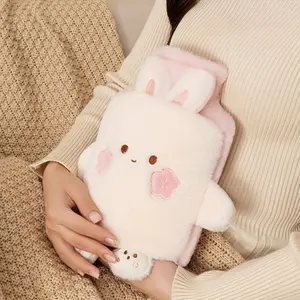 Thermos with PVC liner, cute plush animal pattern, detachable, portable, long-lasting heat preservation, lightweight