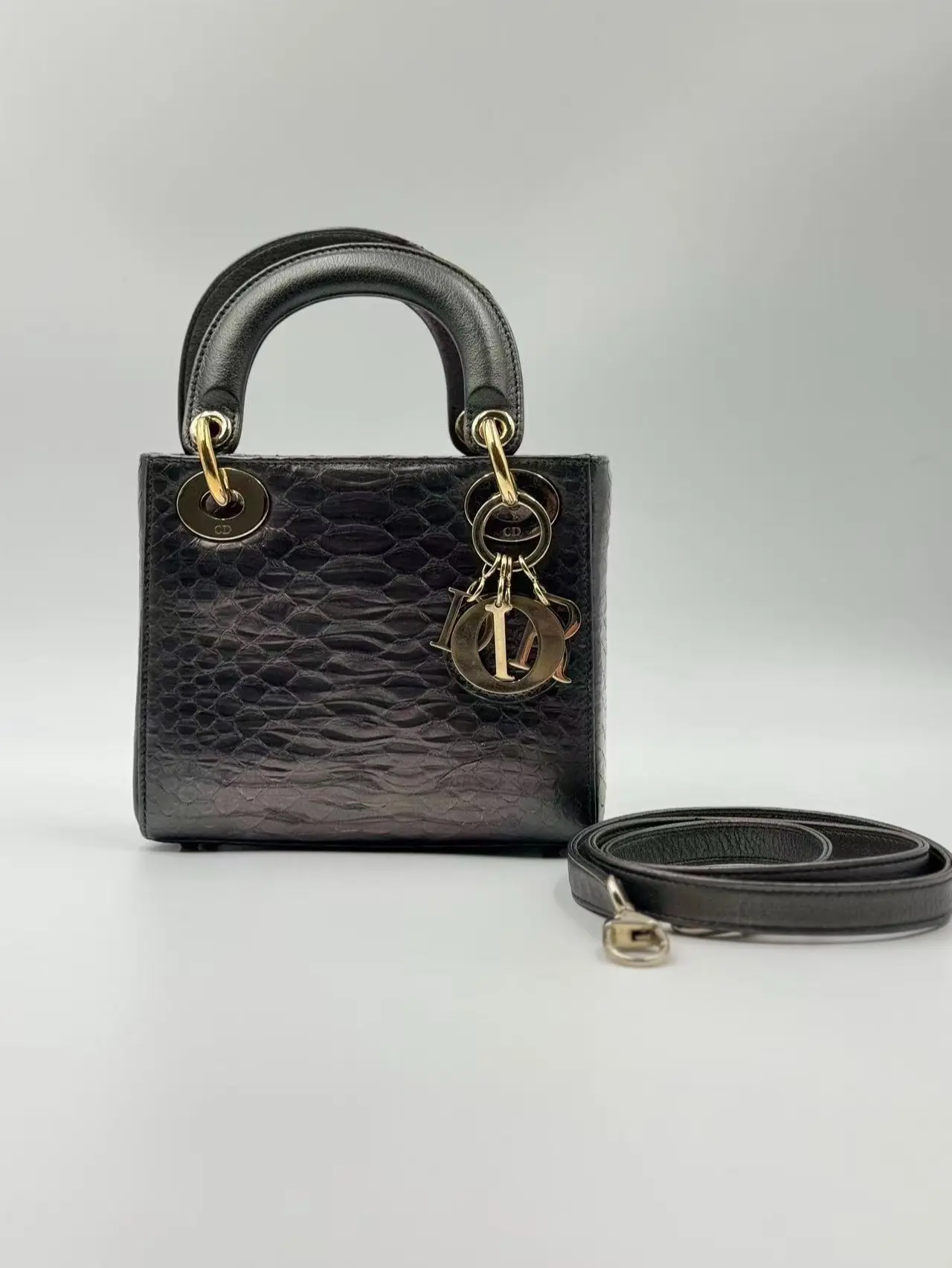 Pre-owned Dior leather Crossbody Bags Christian Mini Lady Bag