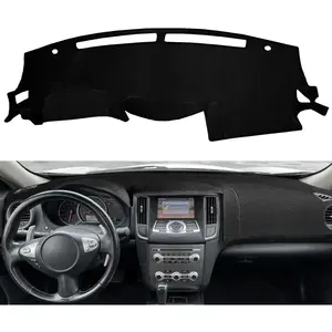 Dash Cover Mat Custom Fit for 2009-2015 Nissan Maxima with Cutout for Sensors, Dashboard Cover Pad Carpet Protector F98