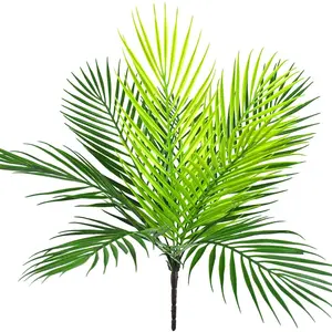 Artificial Palm Plants, Faux Plastic Plants, Fake Decorative Plastic Tropical Palm Trees, Indoor Outdoor Home Garden Balcony Party Wedding Table Centerpiece