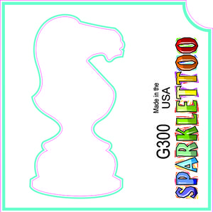 Ruby Red Paint G300 1.5 x 2.3 x 2.3 in. 3-Ply Knight Design Glitter Tattoo - Pack of 100