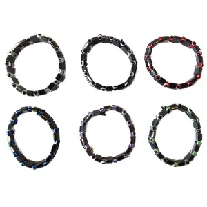 CrazyCoolBuys 6Pc Set Assorted Color Evil Eye Good Luck Spirit Magnetic Bracelets Voodoo