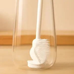 360° Silicone Bottle Cleaning Brush with Long Handle, Soft Bristle Cup Cleaner for Baby Bottles, Sports Bottles, Hydro Flask Accessories, Bottlewasher