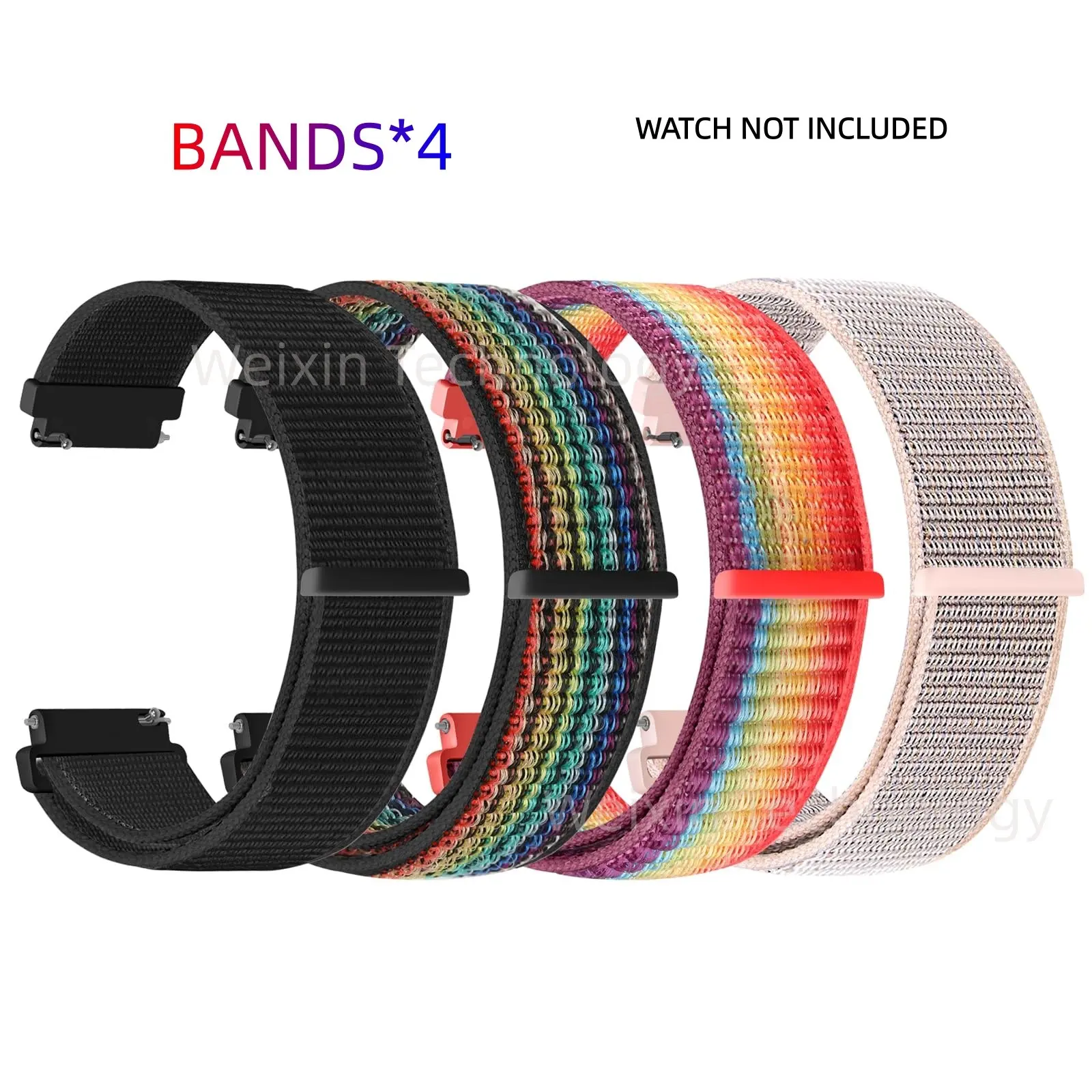 Nylon strap, Wearable Accessory, is suitable for Garmin Forerunner 55/570 42mm/165/645/245 Music and Garmin Vivoactive 6/5/3, Garmin Venu/Venu Sq 2 20mm straps, as well as 4 sets of 20mm straps for Amazfit Active 2/Active