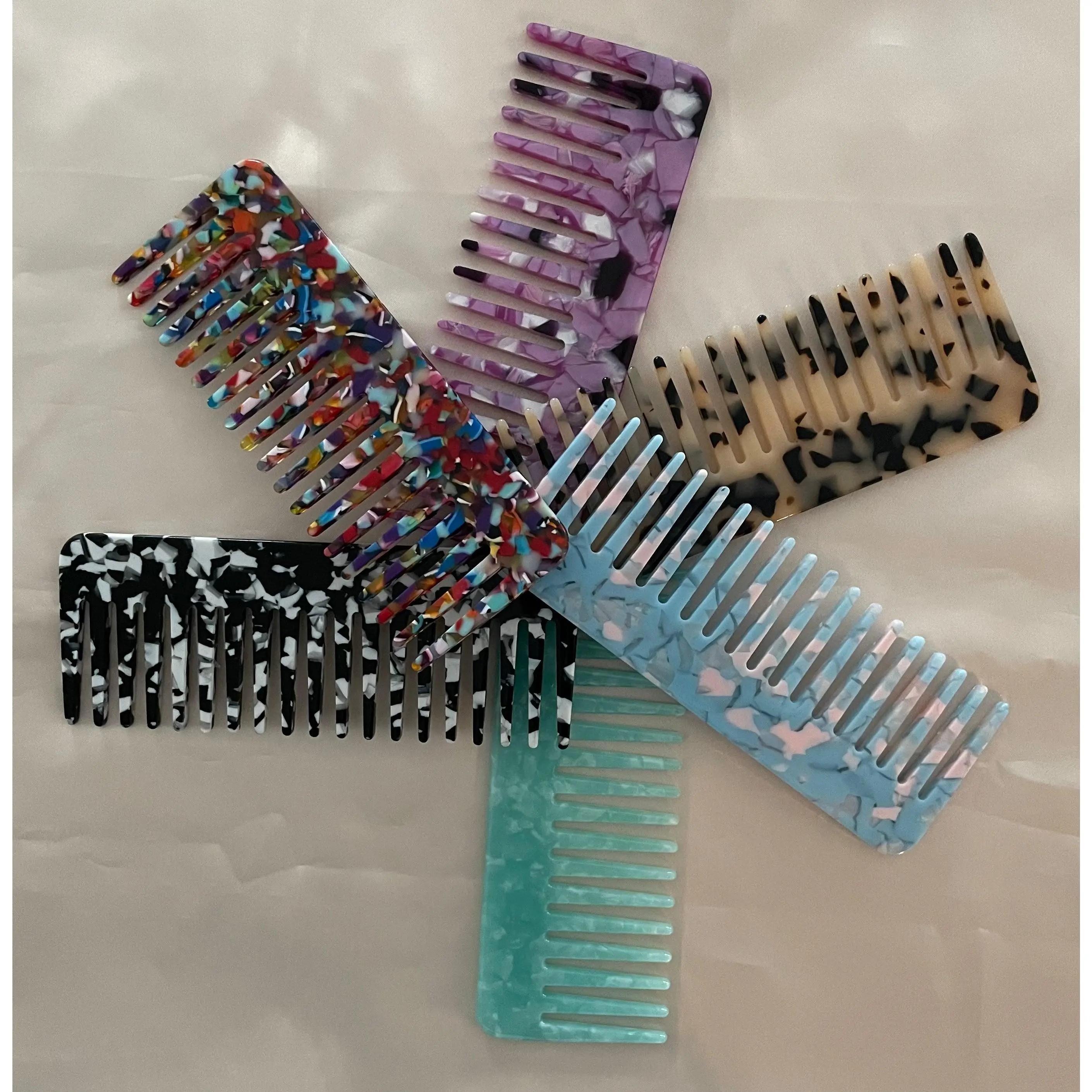 Color Block Detangling Combs Color Block Detangling Combs