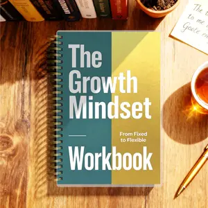 The Growth Mindset Workbook - An Interactive A5 Guided Journal for Those Ready to Become the Master of Their Fate and the Captain of Their Soul. 116 Pages, 100gsm Paper, Spiral Bound.