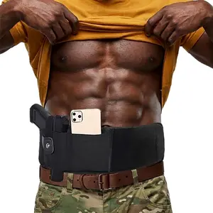 Secure Belly Band Holster for Outdoor Security - Non-Slip Concealed Waist Carrier, Adjustable Elastic Wrap for Men & Women Personal Safety Gear