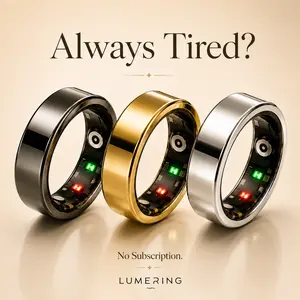 LumeRing — Smart Wellness Ring|Sleep Tracker|Heart Rate Monitor|Cycle & Ovulation|Activity Tracker|No Subscription