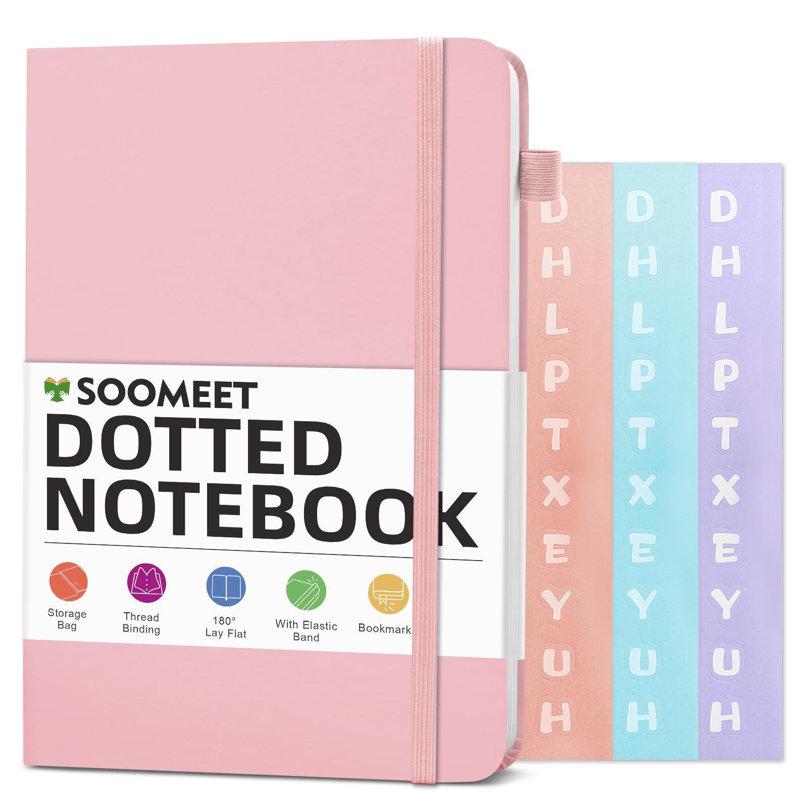 Dot matrix notebook, 5.7" x 8.3" hardcover leather notebook, medium size, 100 GSM thick paper Dot matrix notebook, 5.7" x 8.3" hardcover leather notebook, medium size, 100 GSM thick paper