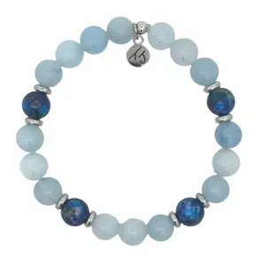 TTT Live Exclusive Aquamarine Jade Retro Stacker Bracelet