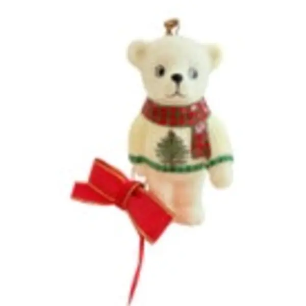 SPODE Christmas Tree Sweater Teddy Bear Ornament No Box 3”