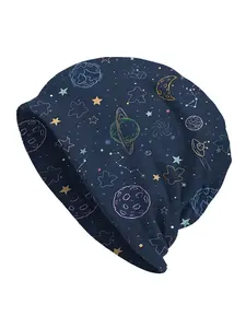 Bonnet Hats Men Women's Reversible Bonnet Thin Hat Meeples In Space Autumn Spring Warm Cap Street Skullies Caps