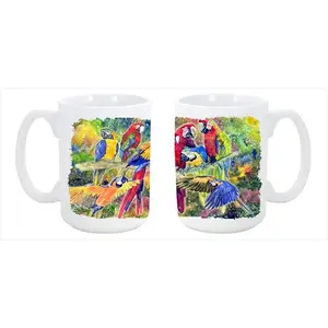 Carolines Treasures  Parrot Dishwasher Safe Microwavable Ceramic Coffee Mug 15 oz.