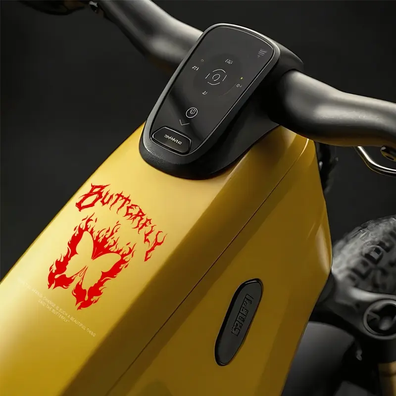 2Pcs Reflective Scratch Resistant Bicycle Sticker - Bright Rainbow Swirl Design, Durable Plastic Self-Adhesive Decorative Sticker, Suitable for Mountain Bike and Road Bike Frames, Glossy Car Exterior Accessories, Bicycle Accessories