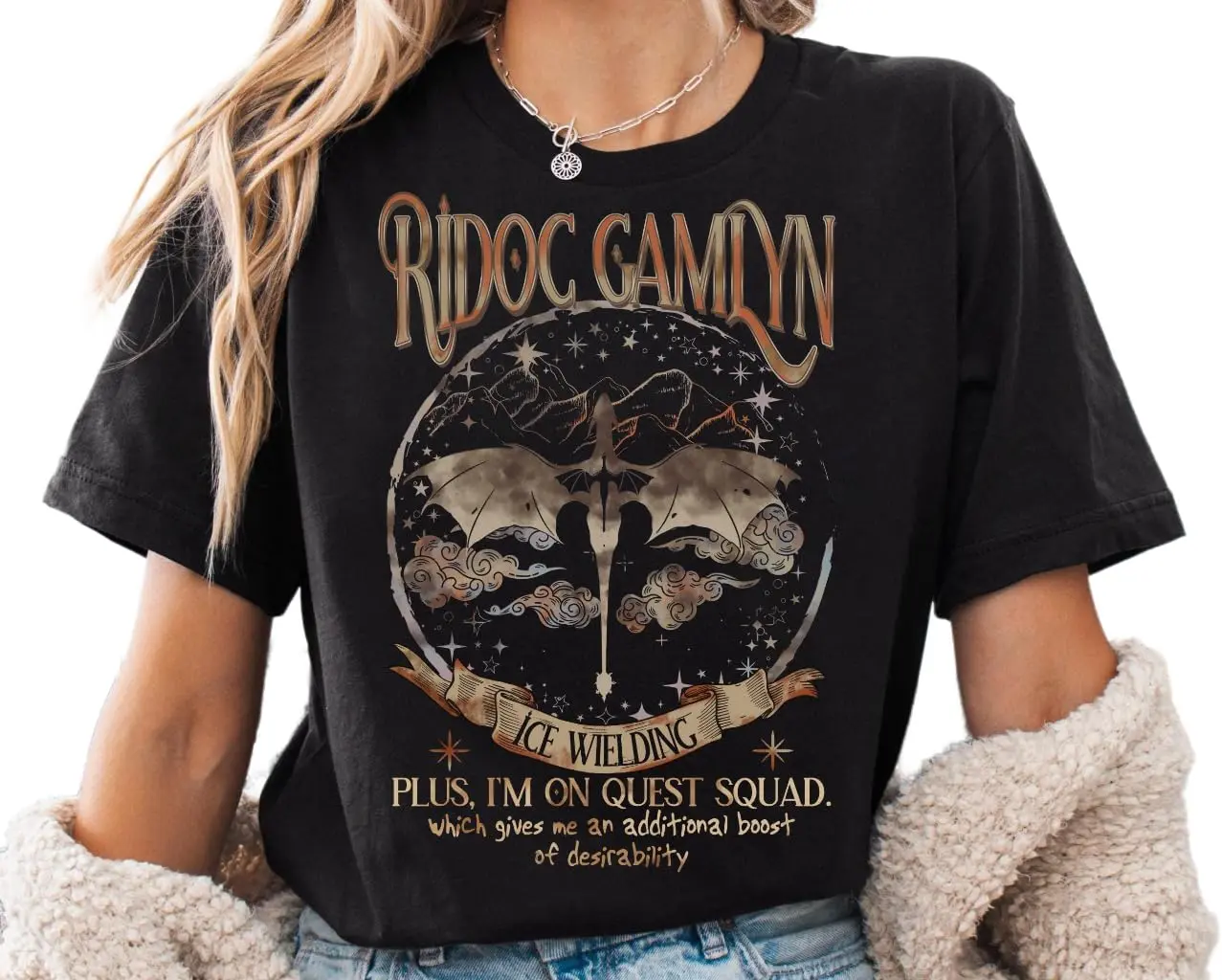 Quest Squad Broccoli Shirt Onyx Storm Fourth Wing Gift Summer Casual Shortsleeve Cotton T-Shirt