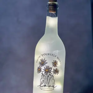 Show yourself-wine bottle White decorative wine bottle
