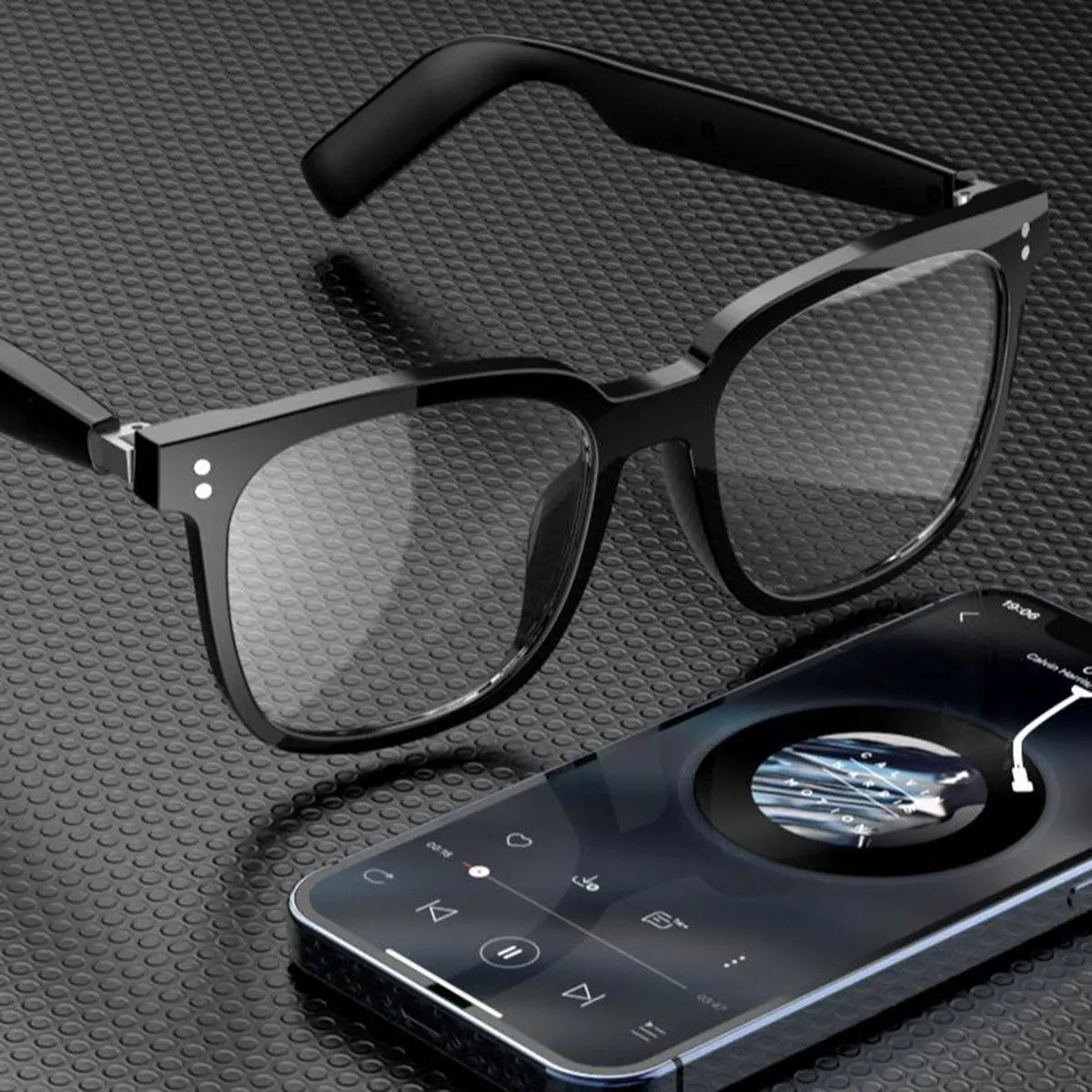 Smart Glasses, Anti Blue Light Smart Glasses, Intelligent Life Assistant Voice Conversation Glasses, Multifunctional Smart Glasses for Men & Women, Wireless Smart Glasses, Smart Eyewear, Wearable