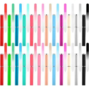 24Pcs Glass Nail File with Case, Double Sided Finger Nail Files Crystal Professional Fingernail Files Set Manicure Women Care for Natural, Pedicure, Artificial, Fake Nails