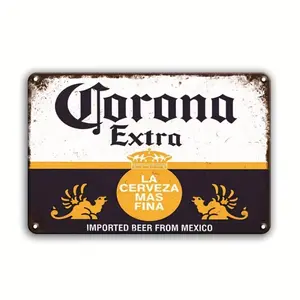 Vintage Corona Extra Sign, Wall Decor, Bar Open and Cheers Funny Home Bar Sign, Garden & Patio Decoration, Garden Sculptures & Statues