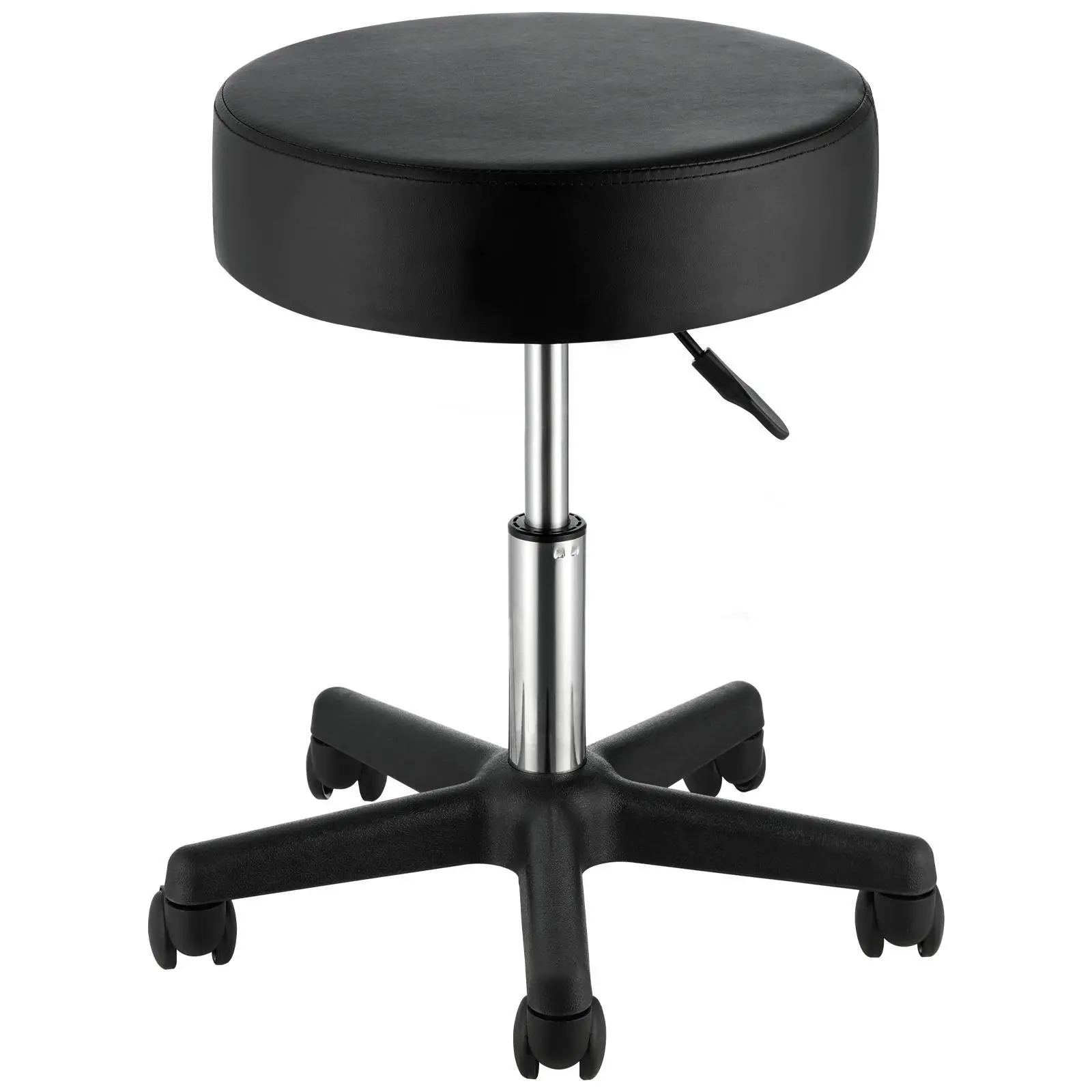 VEVOR Rolling Stools with Wheels, TikTokShopBlackFriday, 400 LBS Weight Capacity Adjustable Height Stool with Ultra-Thick Seat Cushion, Swivel Stools Chair for Salon, Bar, Home, Office, Tatoo, Medical, Massage, Black