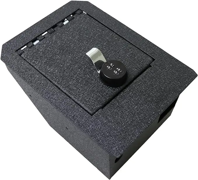Center Console Safe Vault - KEREN Console Gun Safe Box Compatible with Tesla Cybertruck 2024, 4-Digit Combination Lock