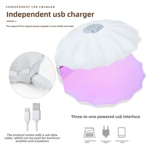 Shell Nail Dryer with LED Light for Quick Drying and No Black Hands