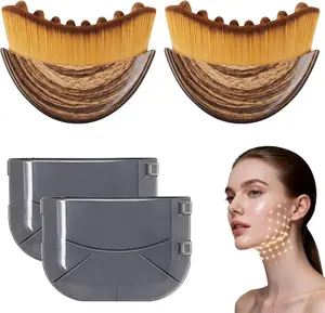 Summervibes Face Lymphatic Contour Brush for Jawline & Chin Sculpting Dry Brushing Massager for Lymphatic Drainage & Facial Fatigue Relief Ergonomically Designed 1PCS Beauty Roller Daily Pack Pack