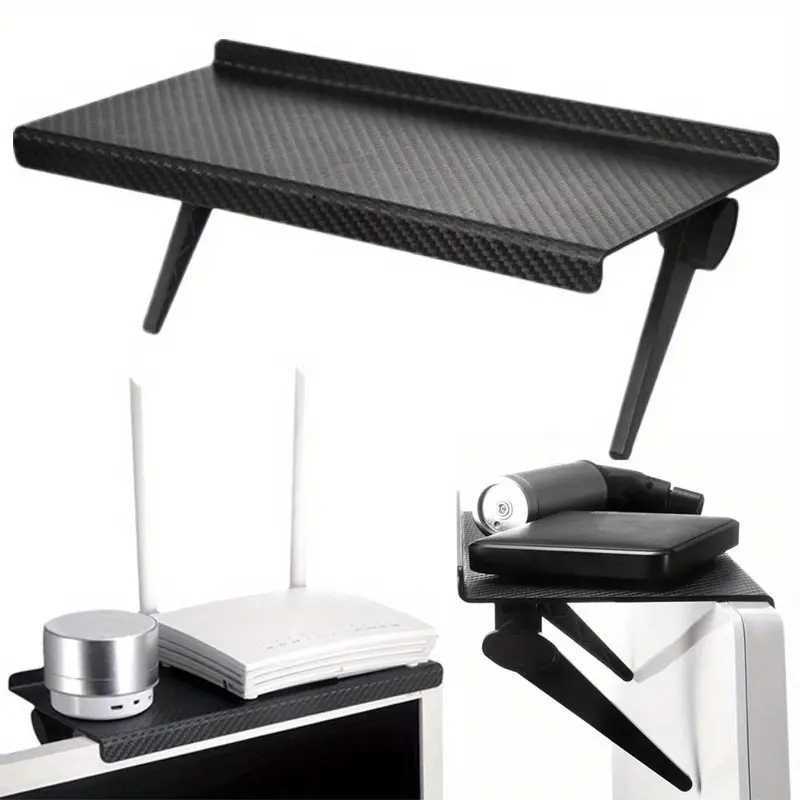 1pc Monitor Shelf TV Stand Screen Display Router Set-top Box Shelf Storage Stand