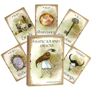 Mystic Journey Oracle Card, 44pcs/box Tarot Card with Guide Book, Fortune Telling Game Card, Family Party Entertainment Game Card, Classic Tarot Cards, Tarot Card Decks, Card Games