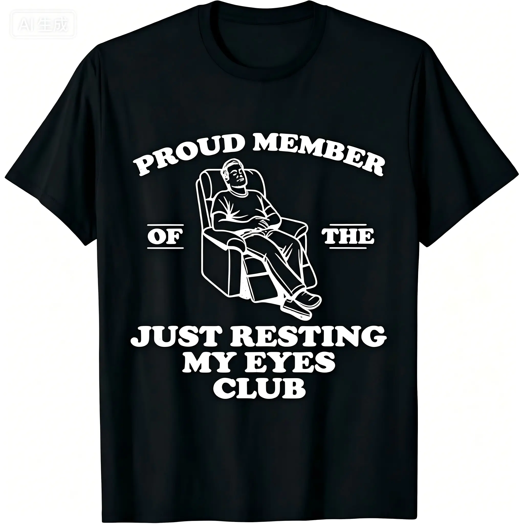 Women's Short-Sleeve Casual Streetwear T-Shirt, Humorous Resting Eyes Dad Tee for Father's Day Gift, Shortsleeve, Top, Tshirt, Round Neck, Tops, Fathers Day, Humor Graphic Tee, Funny Gifts For Dad, Graphic T Shirts, Breathable Fabric, Crew Neck, Clothes,,