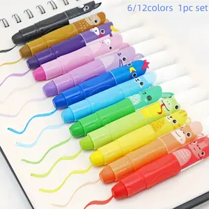Painting and coloring set, Creative craft kit, washable silky crayons, safe and non-toxic, rich colors, giant chalks, suitable for children's coloring books, DIY coloring, artistic creation and development, stackable in different colors