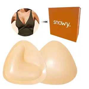 SNOWY Sticky Inserts-Double-Sided Adhesive Push-Up Bra Pads-Thickened Push-Up Breast Stickers-Sticky push up pads-adhesive bra-inserts-Wedding Dress Invisible Sticky Bra-Full Bust Lift Adhesive Breast Pads-Reusable Sweat&Water Resistant Outfit Feminine