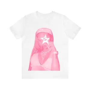 Viral Lattooo Pink Big Face Tee - Popular Rap Graphic Shirt