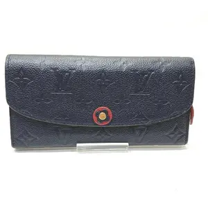 Pre-owned Louis Vuitton Calfskin Small Leather Goods Portefeuille Emilie Monogram Empreinte Wallet