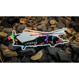 80’s Splatter Paint Hawk Holographic