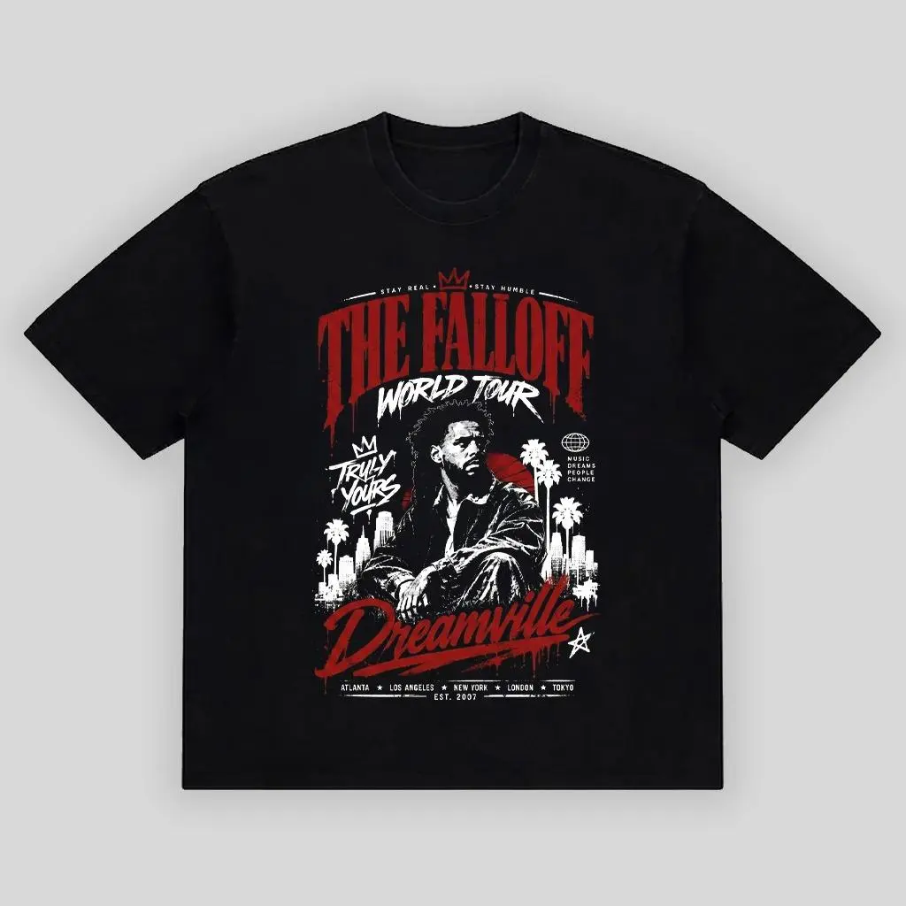 JC The Fall Off World Tour Graphic T-Shirt, Hip Hop Rap Vintage Concert Merch Tee, Dreamer Unisex Streetwear