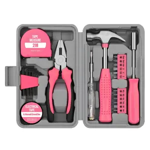 Multifunctional Home Tool Kit, Complete Hardware Tools Set, Manual Renovation Tools, 24-Piece Combination Set, Essential Household Toolkit
