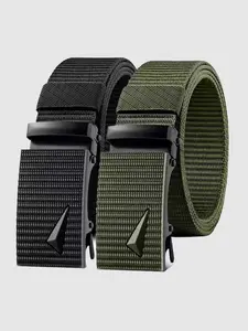 Men's Convenient No-Hole Automatic Buckle Casual Outdoor Belt, New Street Style Daily Wear Suitable for All Seasons Business Look Durable Belts