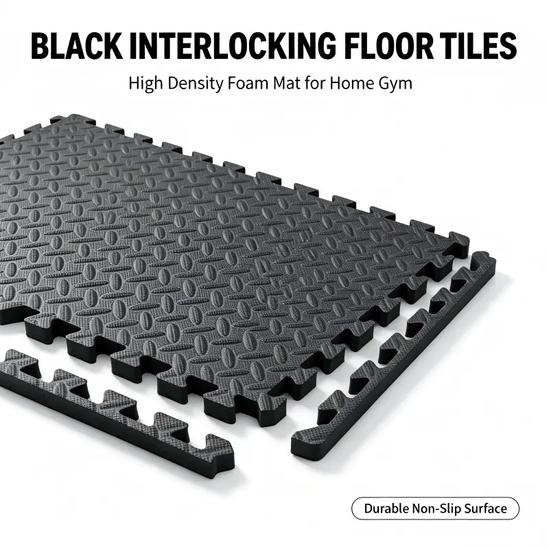 Interlocking Foam Floor Tiles - High-Density Shock-Absorbing Non-Slip Waterproof Puzzle Mats, Easy DIY Assembly Sound-Dampening Protective Flooring for Home Gym, Kids Playroom